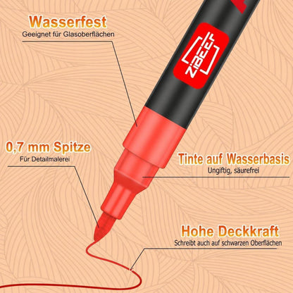 168 Acrylstifte Set – Wasserfest für Steine, Glas & mehr