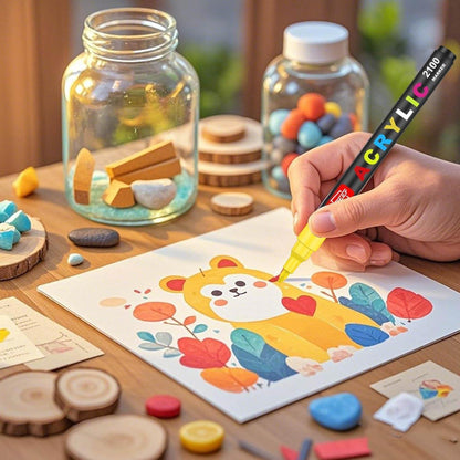 168 Acrylstifte Set – Wasserfest für Steine, Glas & mehr
