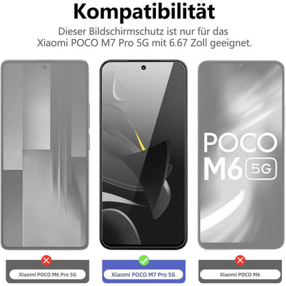 Panzerglas Displayschutzfolie für POCO M7 Pro 5G