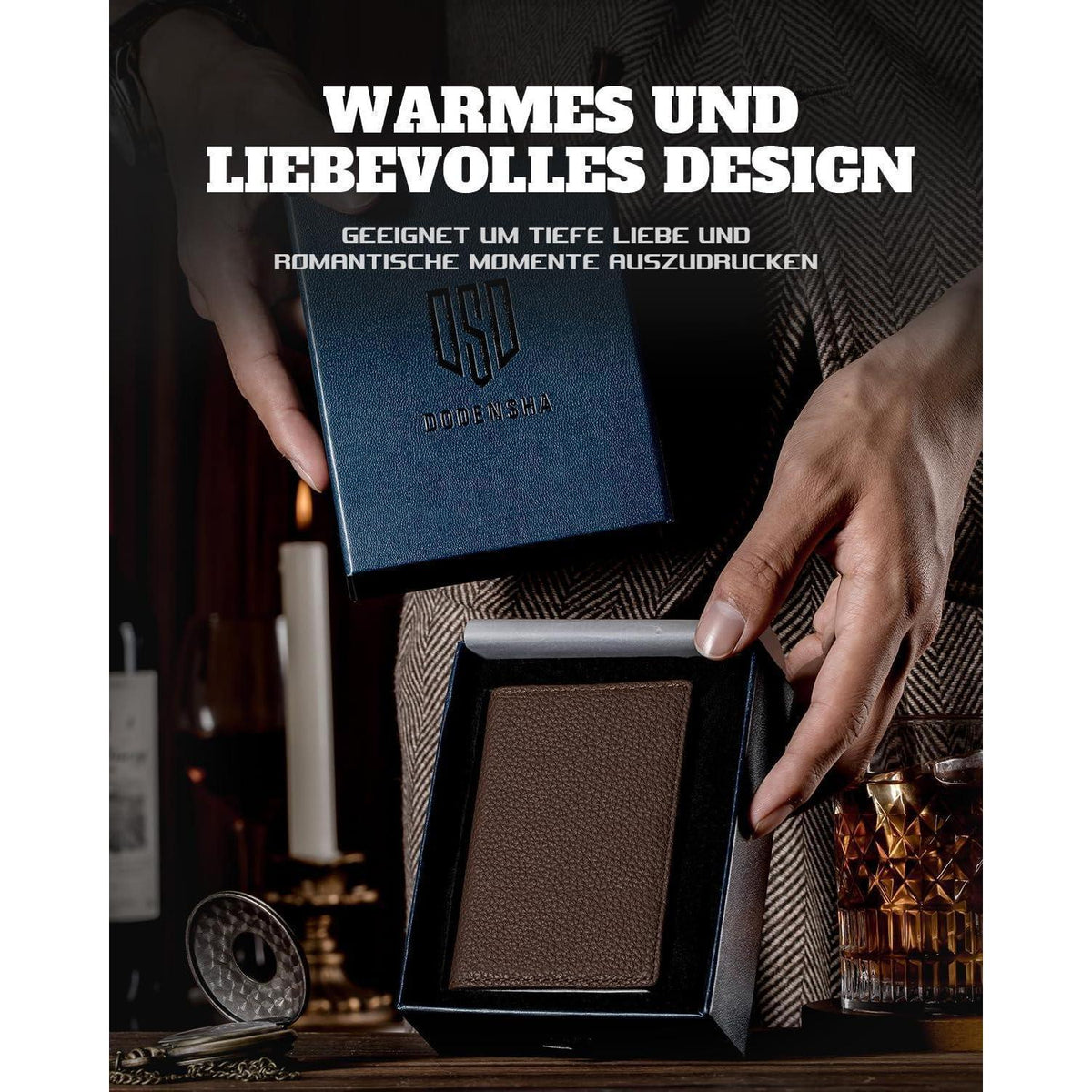 Herren Geldbörse mit XL Münzfach, RFID Schutz, echtes Leder