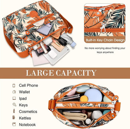 Umhängetasche Damen Mittelgroß Wasserdicht Nylon Crossbody