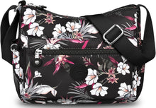 Umhängetasche Damen Mittelgroß Wasserdicht Nylon Crossbody Bag Fächern