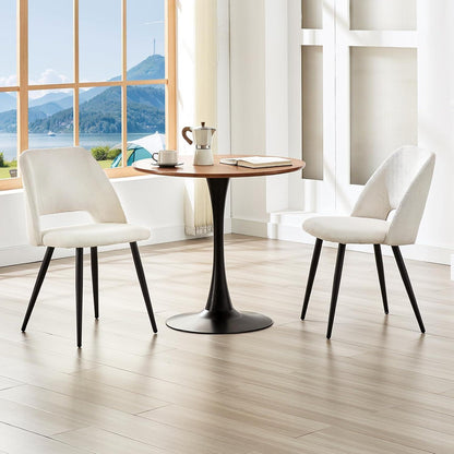 Esszimmerstühle 2er Set, Samt, Beige – Modern & Komfortabel