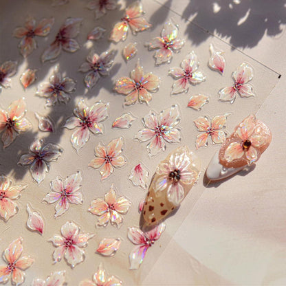 3D Nagelsticker Blumen – Nail Art Aufkleber für Sommerdesign