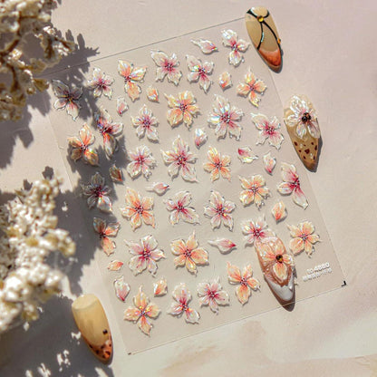 3D Nagelsticker Blumen – Nail Art Aufkleber für Sommerdesign