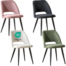 Esszimmerstühle 4er Set Samt, Gepolstert & Modern