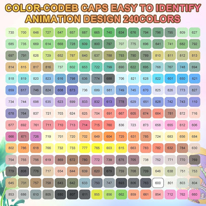 Acrylstifte Set 240 Farben – Wasserfest für Stein, Holz & mehr