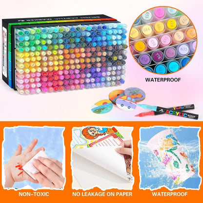 Acrylstifte Set 240 Farben – Wasserfest für Stein, Holz & mehr