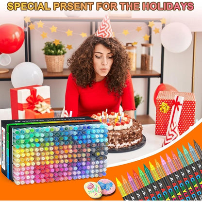 Acrylstifte Set 240 Farben – Wasserfest für Stein, Holz & mehr