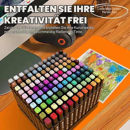 Alkohol Marker Set 262 Farben – Dual Tip für Illustration & Design