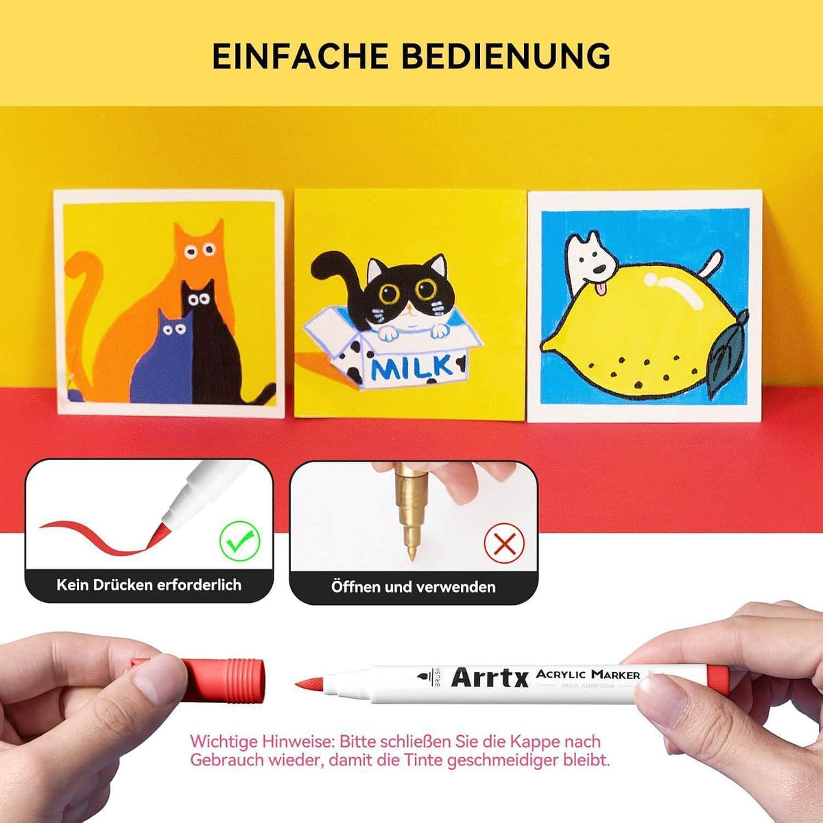 120 Acrylmarker Set für Steine, Glas & Basteln – Wasserfest & Vielseitig