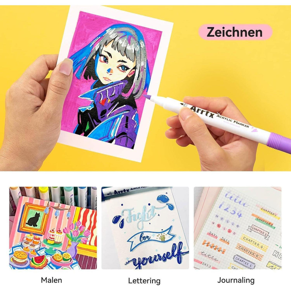 120 Acrylmarker Set für Steine, Glas & Basteln – Wasserfest & Vielseitig