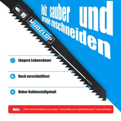 Säbelsägeblätter Set 5 Stück 225mm 6 TPI für Holz