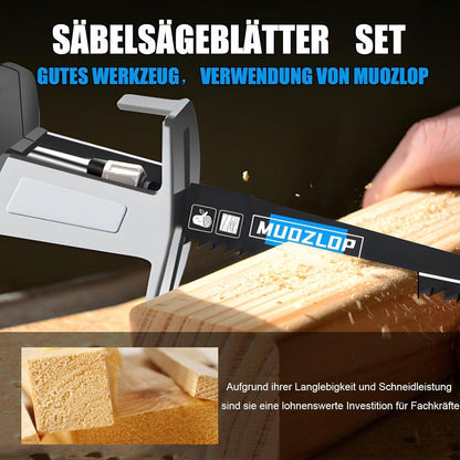 Säbelsägeblätter Set 5 Stück 225mm 6 TPI für Holz