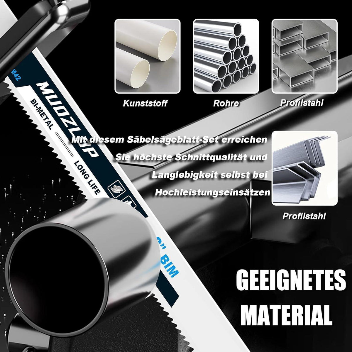 Säbelsägeblätter Set 25 Stück 225mm 8+10 TPI für Metall