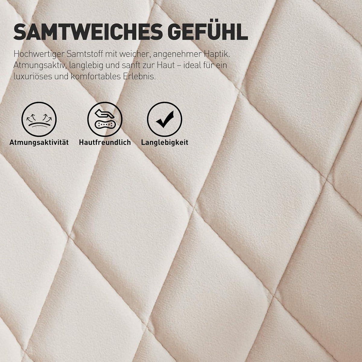 Drehbarer Esszimmerstuhl Samt Beige, 4er Set mit Armlehne