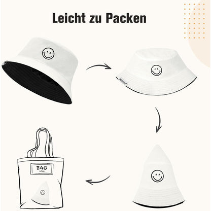Fischerhut Damen Herren Baumwolle Reversibel – Sonnenschutzhut