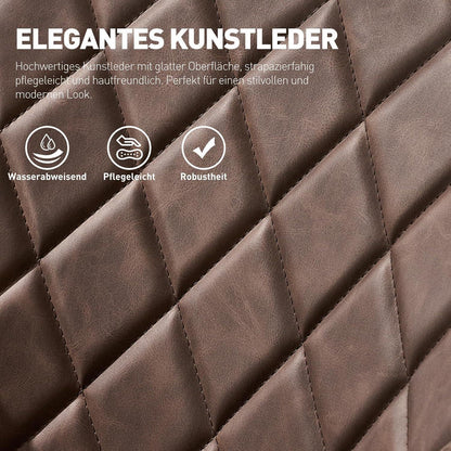 Drehbarer Esszimmerstuhl mit Armlehnen – 4er Set Braun