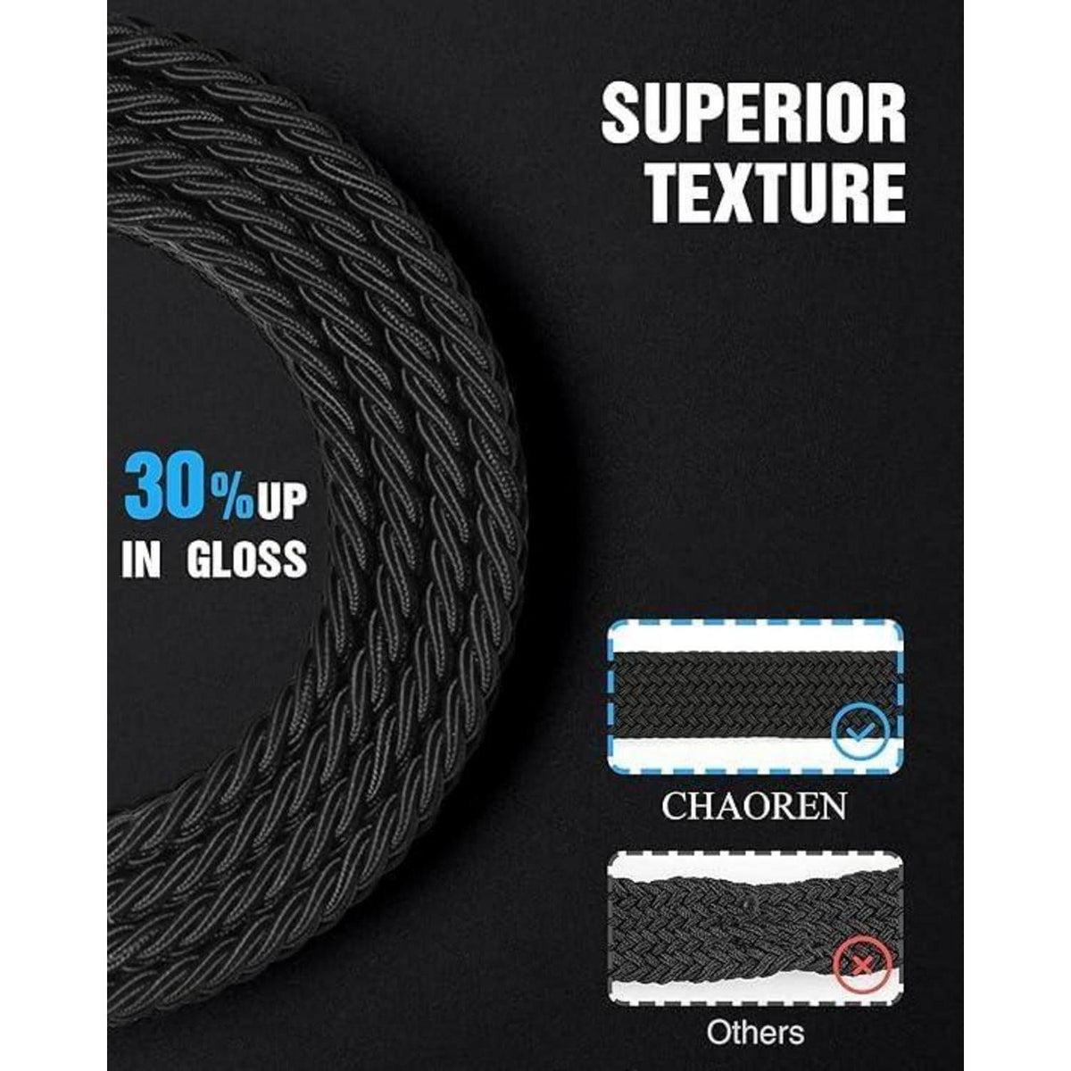 Elastischer Flechtgürtel Herren, Stoff, stufenlos verstellbar, Blau