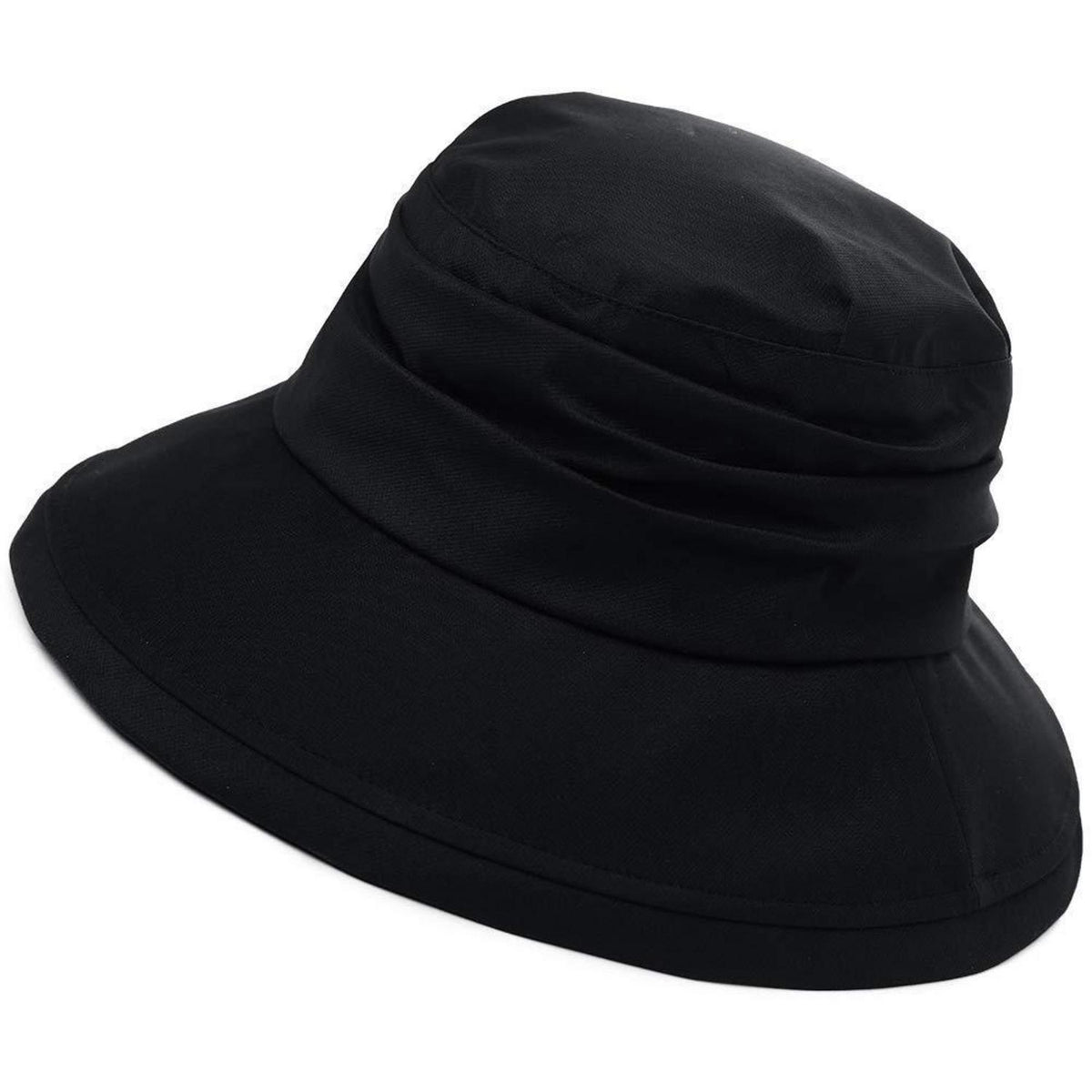 Faltbarer Damen Regenhut mit Kinnband & UPF50+ Schutz