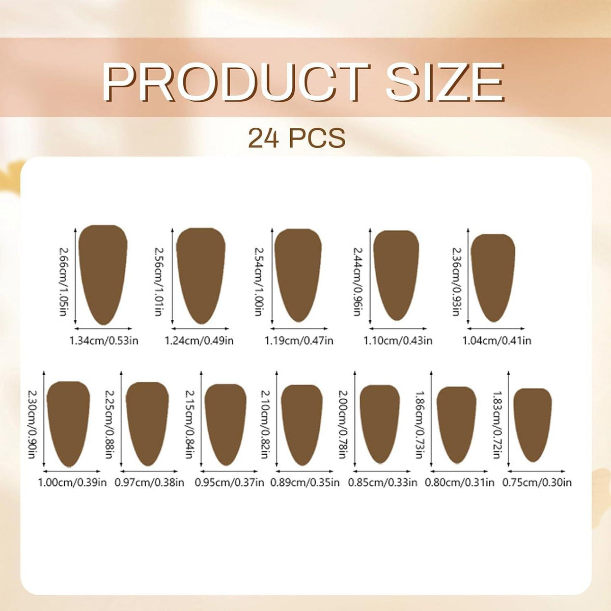 24 Stück Pink Press on Nails mit 3D Design und Gel-Kleber