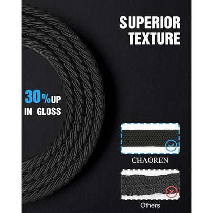 Elastischer Flechtgürtel Herren, Stoff Stretch Gürtel ohne Löcher