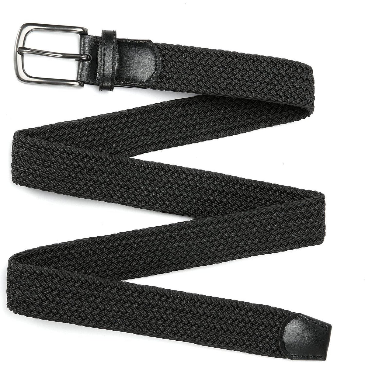 Elastischer Flechtgürtel Herren, Stoff Stretch Gürtel ohne Löcher