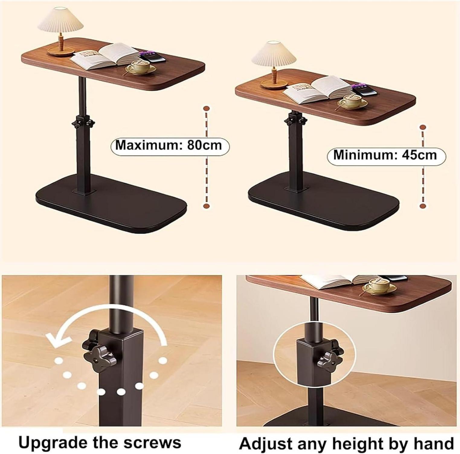 Kleiner Beistelltisch C Form Holz Schwarz Wohnzimmer Schlafzimmer