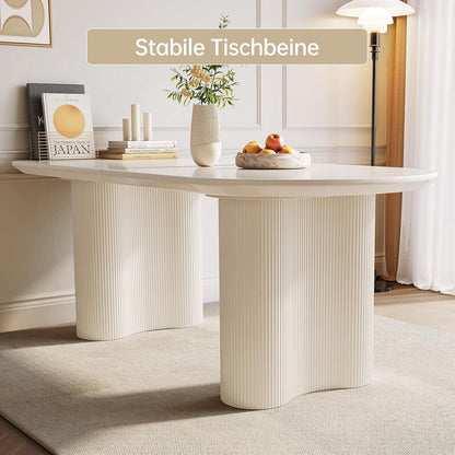 Weißer Esstisch 160cm – Modern & Platzsparend für 4-6 Personen