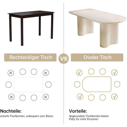 Weißer Esstisch 160cm – Modern & Platzsparend für 4-6 Personen