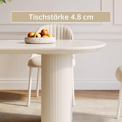 Weißer Esstisch 160cm – Modern & Platzsparend für 4-6 Personen