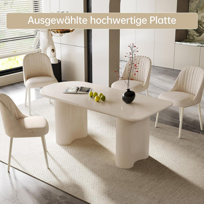 Weißer Esstisch 180cm – Modern & Platzsparend für 6-8 Personen