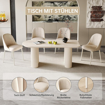 Weißer Esstisch 180cm – Modern & Platzsparend für 6-8 Personen