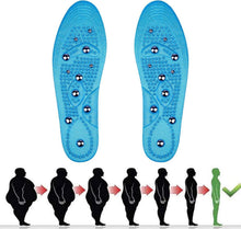Magnetische Akupressur Massage Gel Einlegesohlen Blau