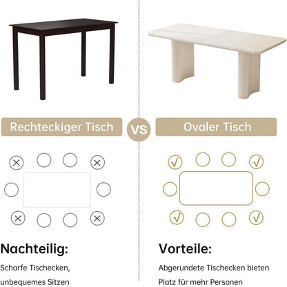 Moderner Esstisch Weiß mit 4 gepolsterten Stühlen – Esszimmer Set
