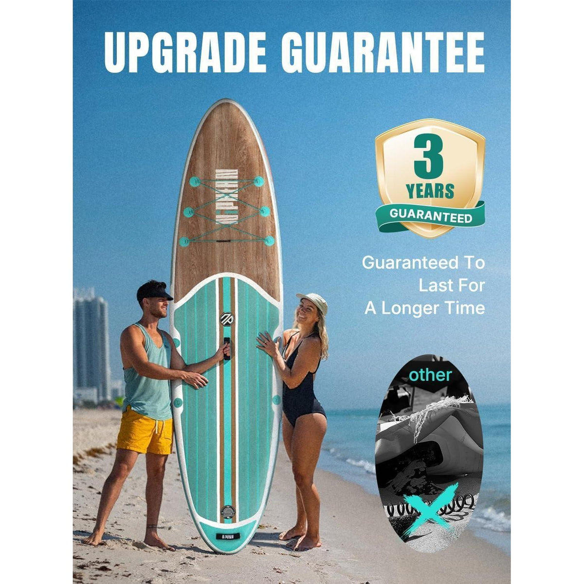 Aufblasbares Stand Up Paddle Board für 2 Personen, 320cm, mit Sitz