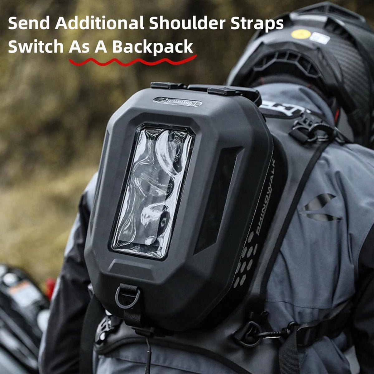 Motorrad Tanktasche Wasserdicht 5.6L mit Touchscreen Handyhalter
