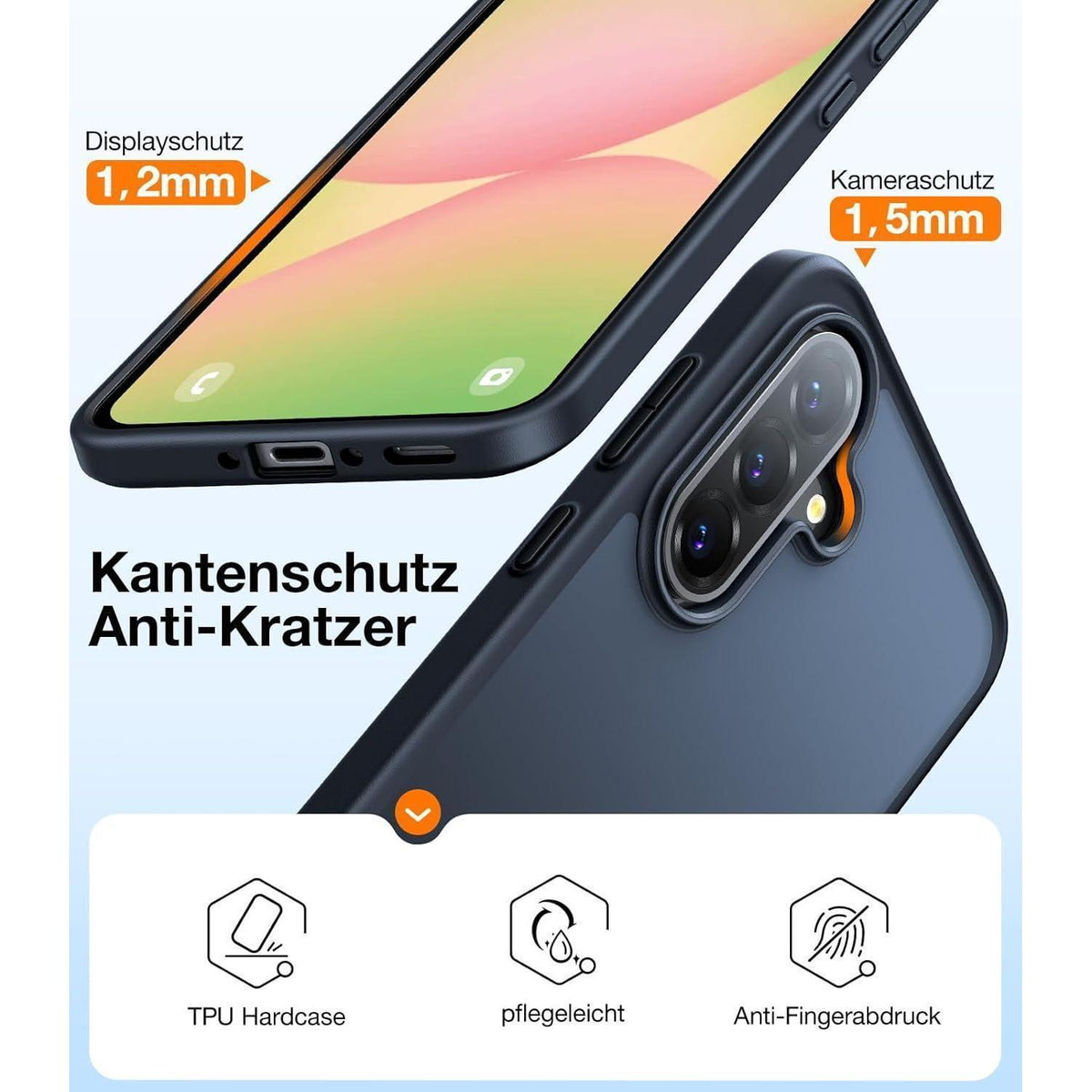 Militärschutz Hülle Samsung Galaxy A56 5G – Stoßfest & Kratzfest Schwarz