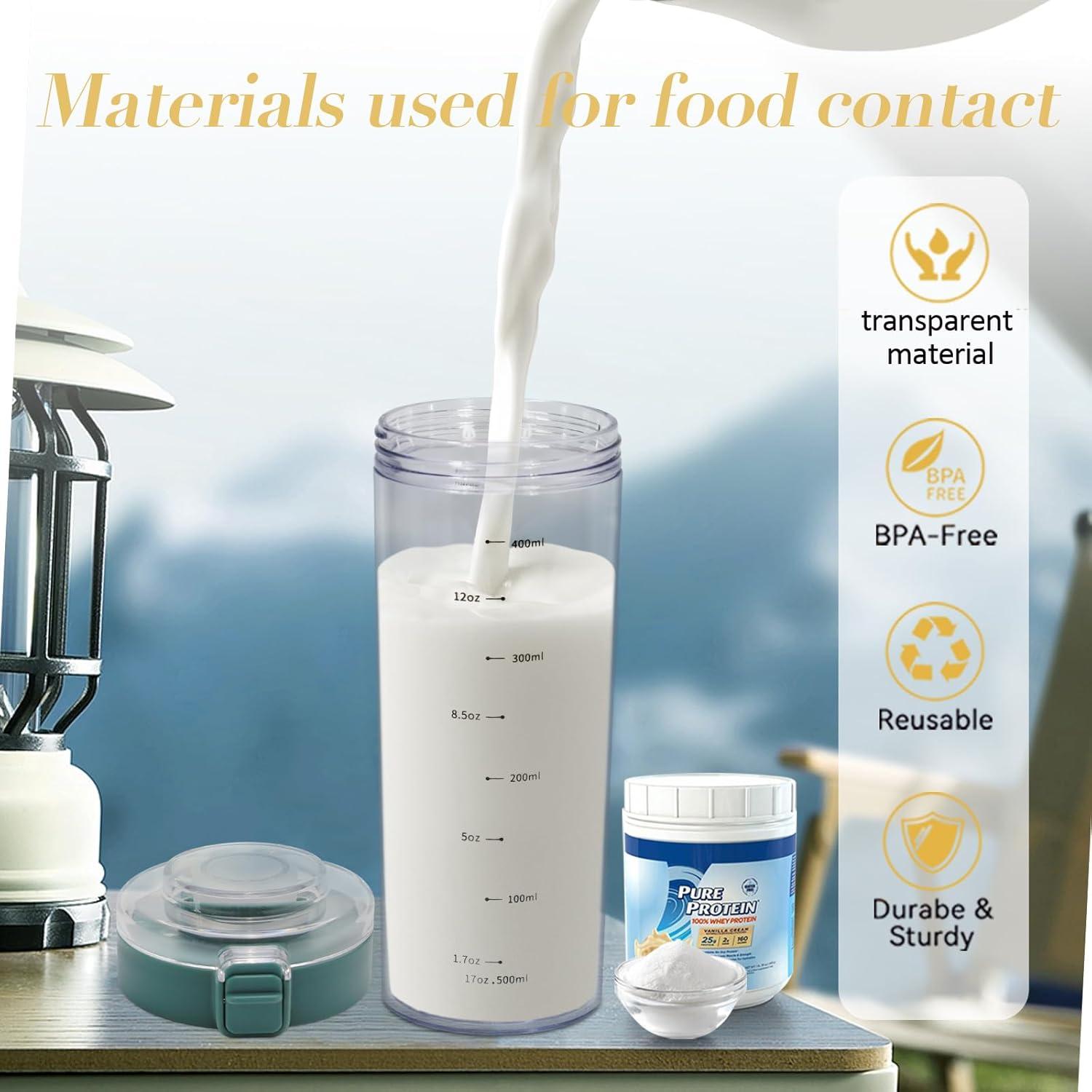 Premium Protein Shaker 500ml Blau - Hochwertiges