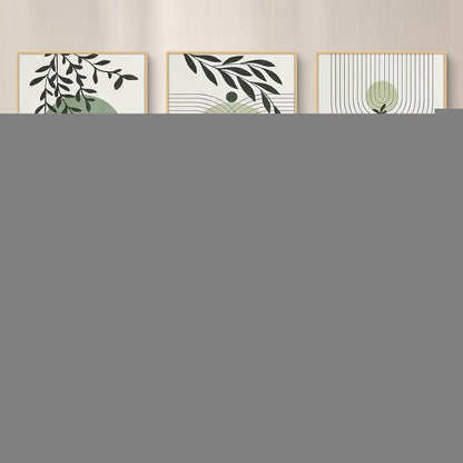 3er Set Boho Poster Grün Pflanzen Wandbilder Wohnzimmer Schlafzimmer