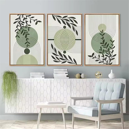 3er Set Boho Poster Grün Pflanzen Wandbilder Wohnzimmer Schlafzimmer