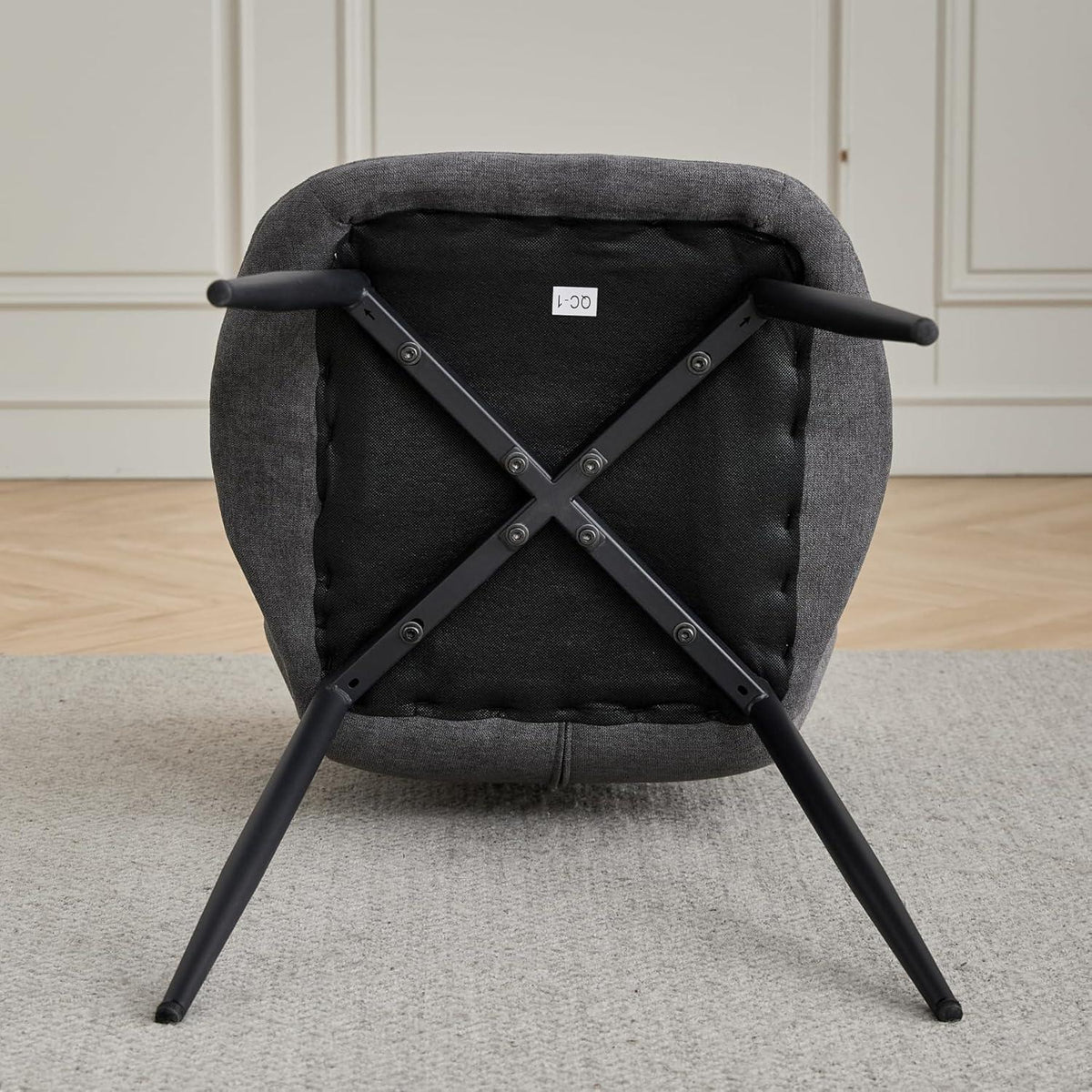 8 Esszimmerstühle Modern Gepolstert Dunkelgrau