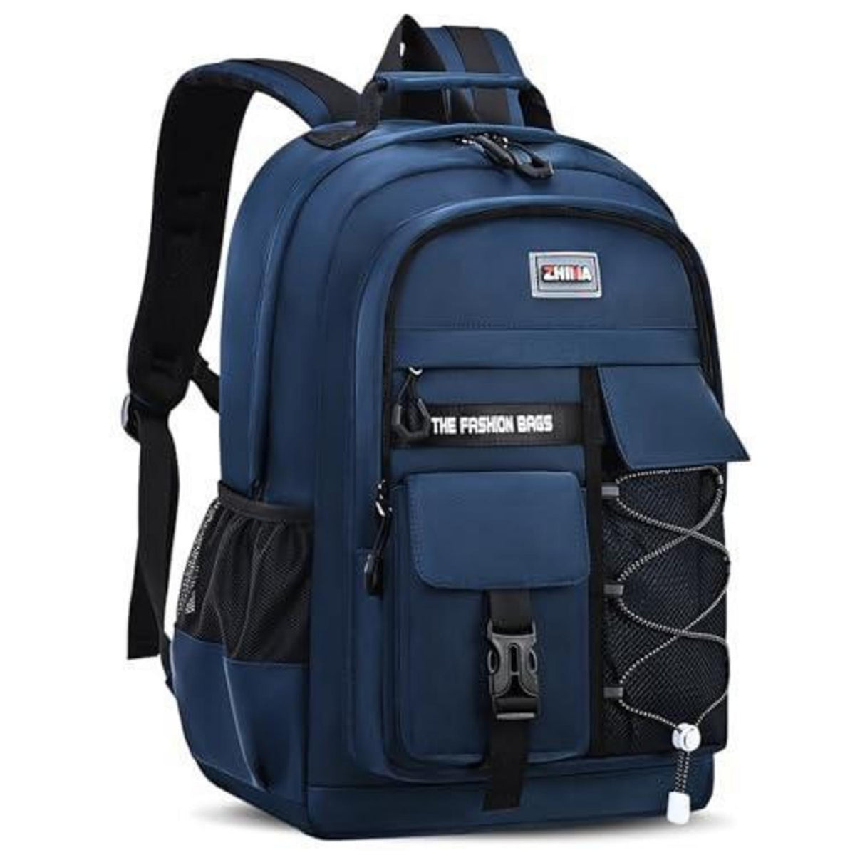 Schulrucksack Jungen Teenager Blau, 29L, Wasserabweisend, Laptopfach