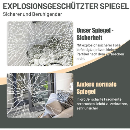 Ganzkörperspiegel Gold Metallrahmen 193x86cm – Stehend & Wandmontage
