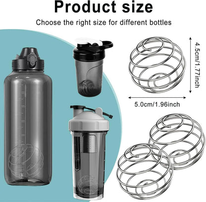 3er Set Edelstahl Protein Shaker Mixer Kugel 50mm