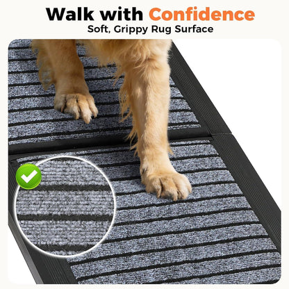 Zusammenklappbare Hunderampe – 180cm, rutschfest, bis 127kg
