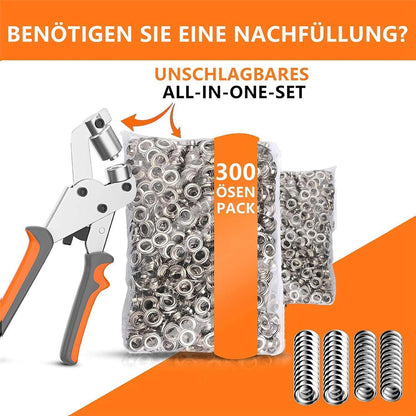 Ösenzange 6mm mit 300 Ösen – Profi Werkzeug für Leder & Stoff