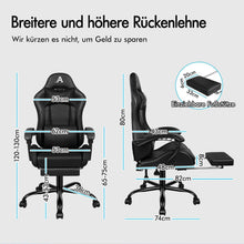 Massage-Gaming-Stuhl mit LED, 150° Neigung, ergonomischer