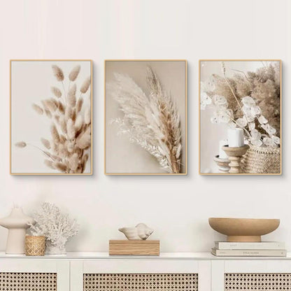Boho Poster Set 3er Strand Landschaft Leinwandbild 50x70cm