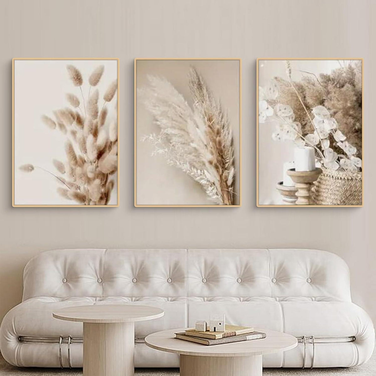 Boho Poster Set 3er Strand Landschaft Leinwandbild 50x70cm
